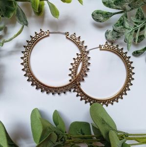 Large Gold Fashion Hoop Earrings